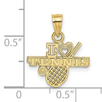 10K I HEART TENNIS Charm-10K3570