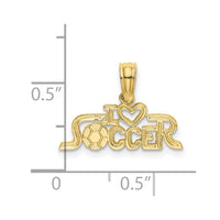 10K I HEART SOCCER Charm-10K3579