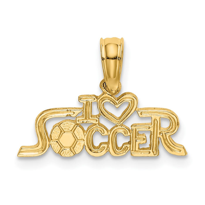 10K I HEART SOCCER Charm-10K3579