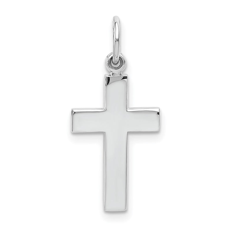 10k White Gold Cross Pendant-10K360