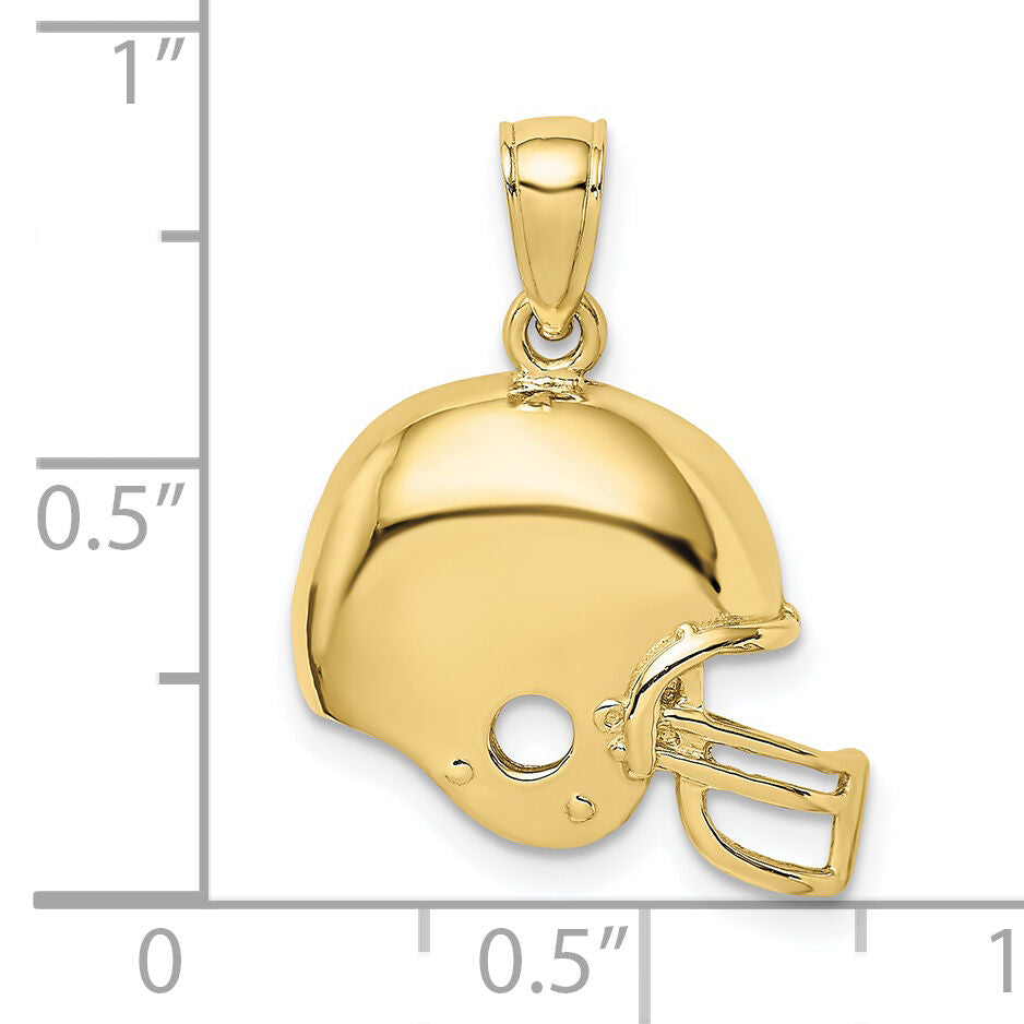 10K Football Helmet Pendant-10K3603