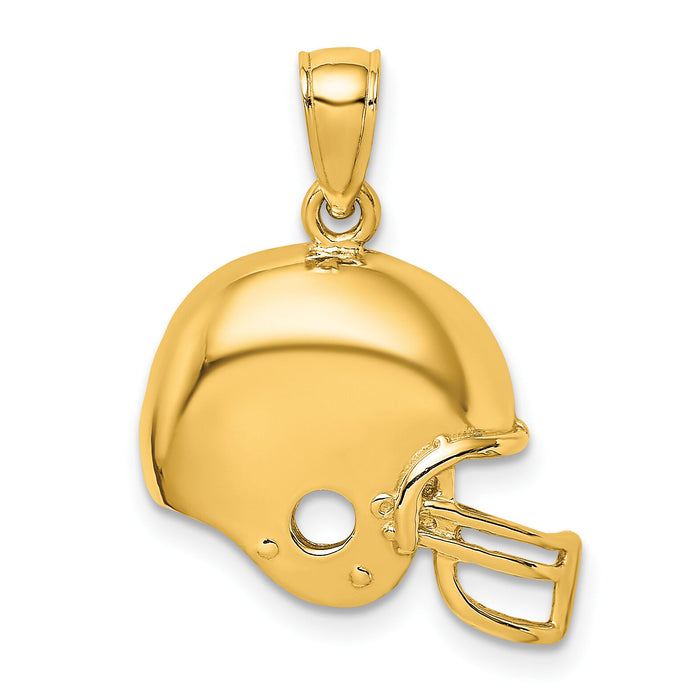 10K Football Helmet Pendant-10K3603