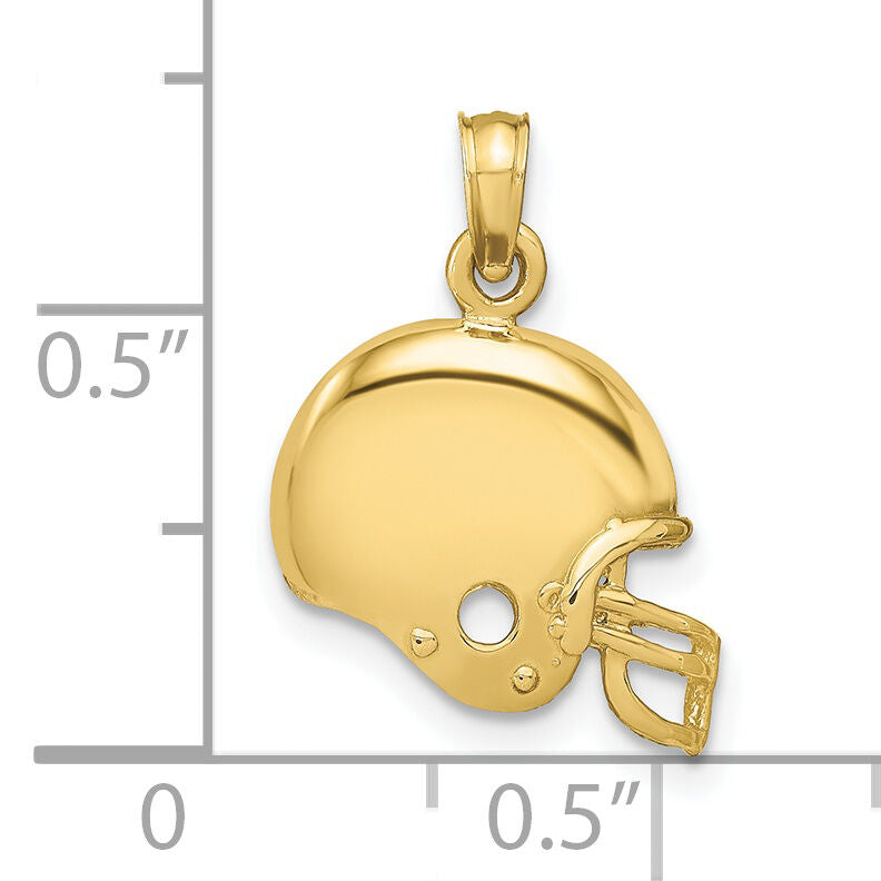 10k Football Helmet Pendant-10K3604