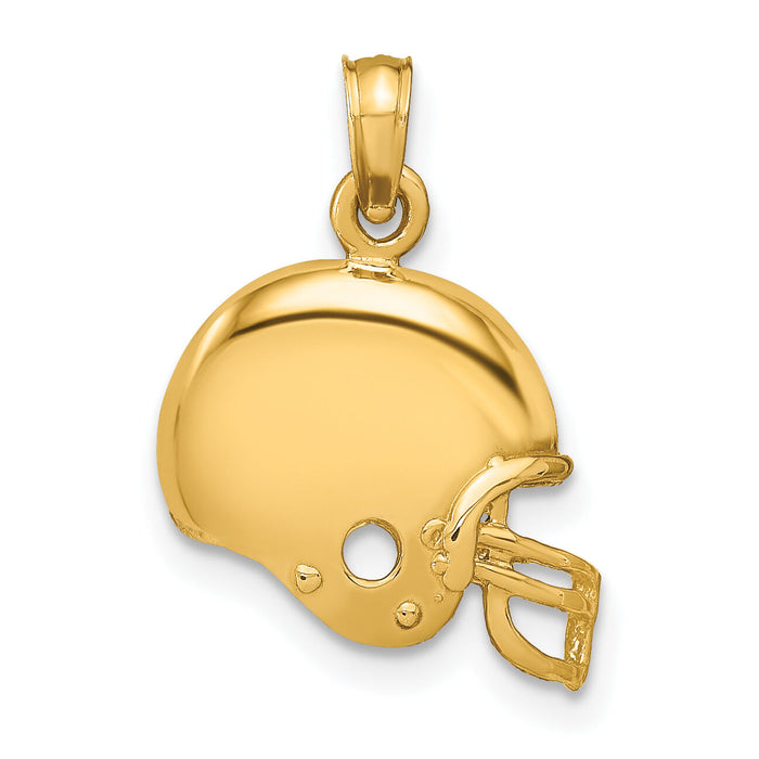 10k Football Helmet Pendant-10K3604