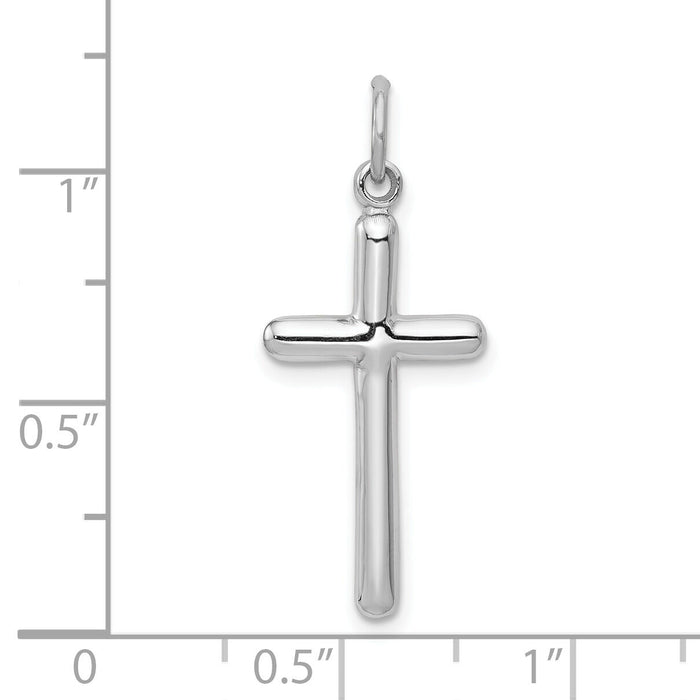 10k White Gold Cross Pendant-10K361