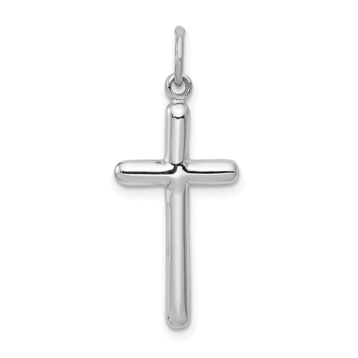 10k White Gold Cross Pendant-10K361