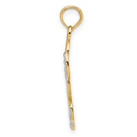 10k w/Rhodium Love Angel Pendant-10K3748