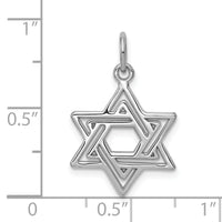 10k White Gold Jewish Star Charm-10K3793