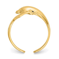 10K Dolphin Toe Ring-10K5801