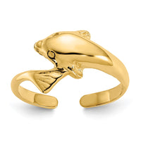 10K Dolphin Toe Ring-10K5801