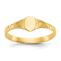 10k Polished Oval Child's Signet Ring-10K3849