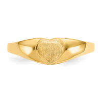 10k Satin Child's Heart Signet Ring-10K3850