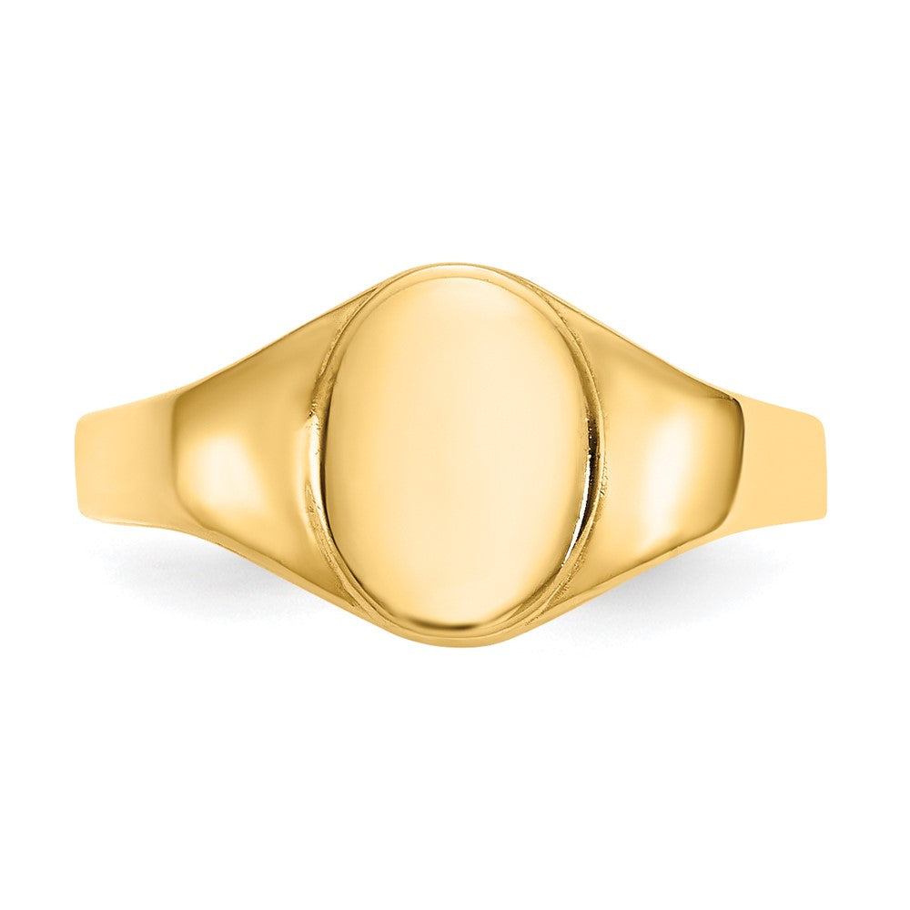 10k High Polished Oval Baby Signet Ring-10K3851