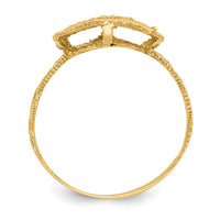 10K Diamond Cut Filigree Ring-10K3880
