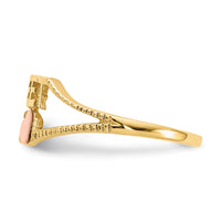 10K Two-tone Sweet 15 Heart Ring-10K3884