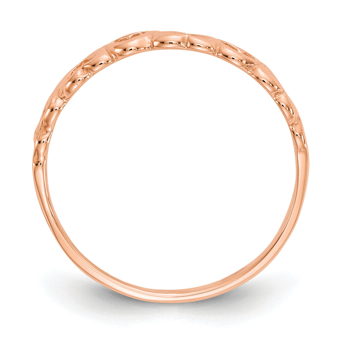 10K Rose Gold Polished Hearts Ring-10K3900R