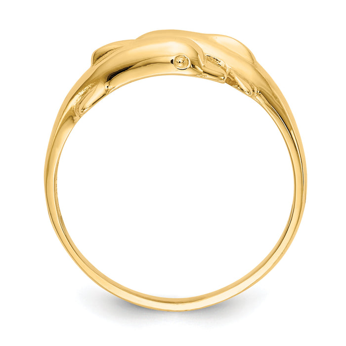 10k Double Dolphin Ring-10K3922