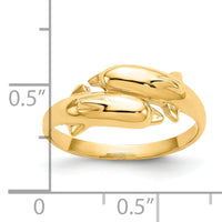 10k Double Dolphin Ring-10K3922