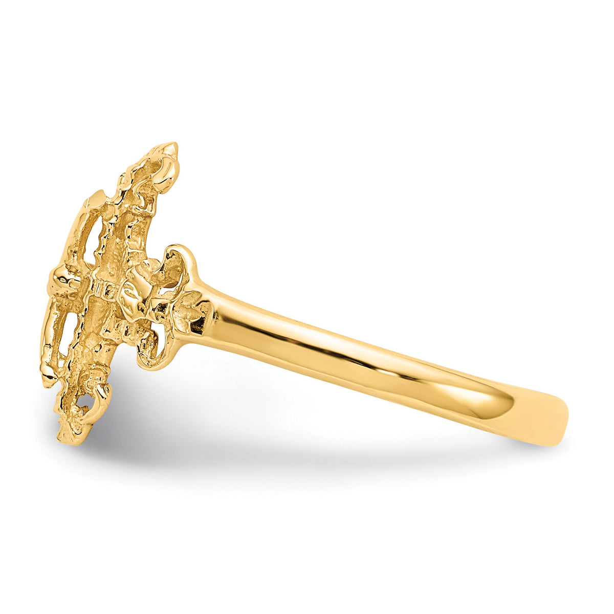 10K Diamond Cut Crucifix Ring-10K3969