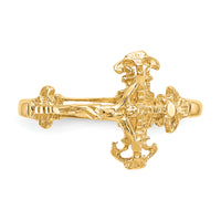 10K Diamond Cut Crucifix Ring-10K3969