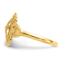 10K Diamond Cut Crucifix Ring-10K3970