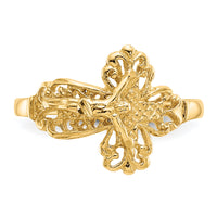 10K Diamond Cut Crucifix Ring-10K3970