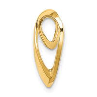 10K Polished Heart Chain Slide-10K3977