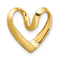 10K Polished Heart Chain Slide-10K3977