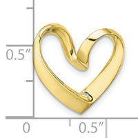 10K Polished Heart Chain Slide-10K3977