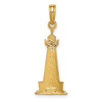 10K and Rhodium Cape Hatteras Lighthouse Pendant-10K4147