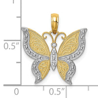 10K w/ Rhodium Butterfly Charm-10K4242