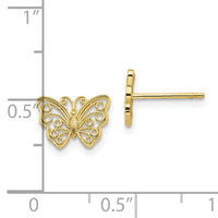 10K Butterfly Post Earrings-10K4418
