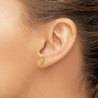 10K Mini Turtle Post Earrings-10K4438