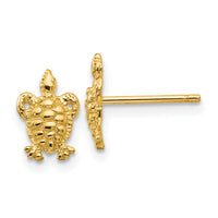 10K Mini Turtle Post Earrings-10K4438