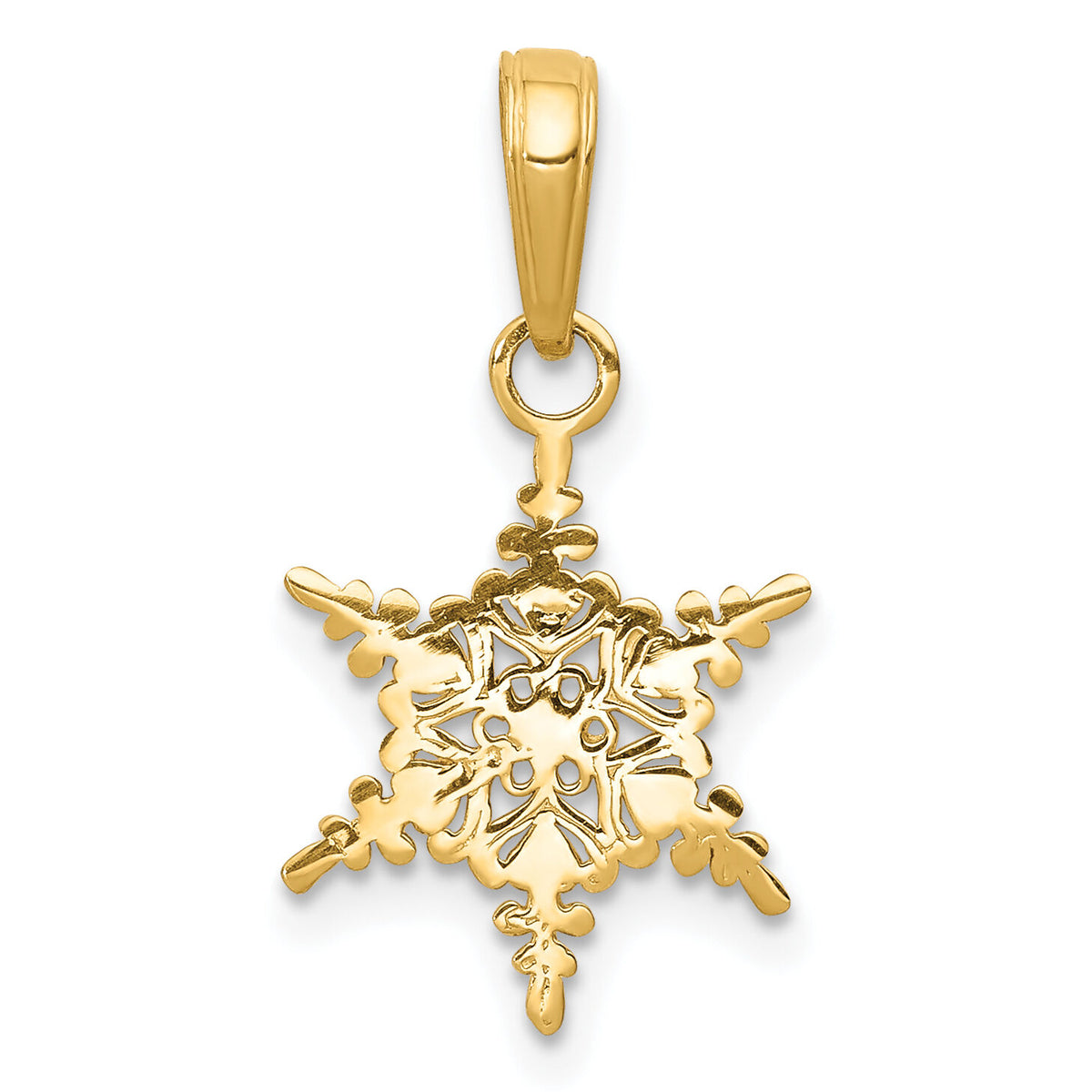 10k Small Snowflake Pendant-10K4742