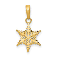 10k Small Snowflake Pendant-10K4742
