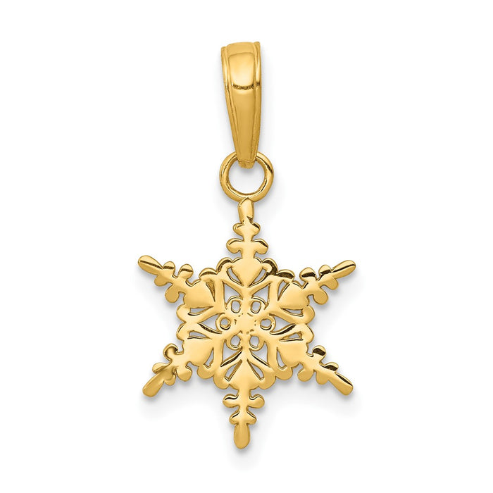 10k Small Snowflake Pendant-10K4742