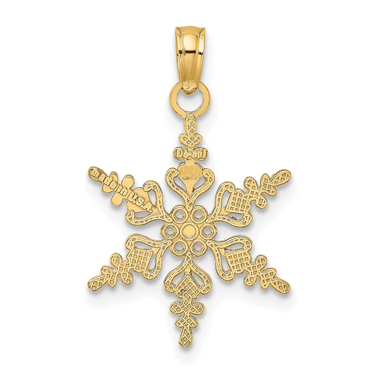 10k Polished Snowflake Charm-10K4743
