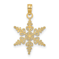 10k Polished Snowflake Charm-10K4743