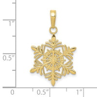 10k Snowflake Pendant-10K4744
