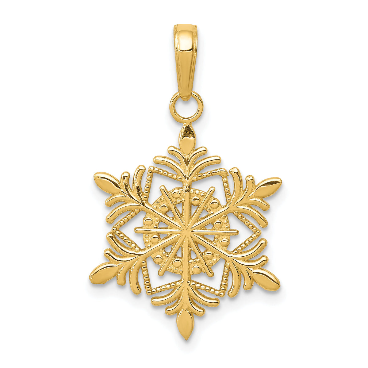 10k Snowflake Pendant-10K4744