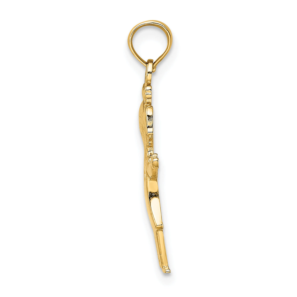 10k Solid Polished Girl with Pig-Tails Charm-10K4747