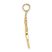 10k Solid Polished Girl with Pig-Tails Charm-10K4747