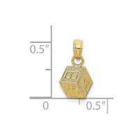 10k Baby Block Charm-10K4765