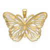 10K W/Rhodium Butterfly Pendant-10K4834