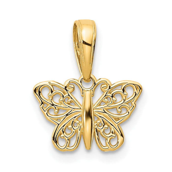 10K Filigree Butterfly Charm-10K4839