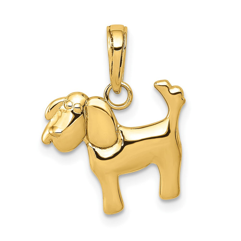 10k Polished Dog Charm-10K4856