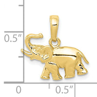 10k Polished Elephant Charm-10K4863