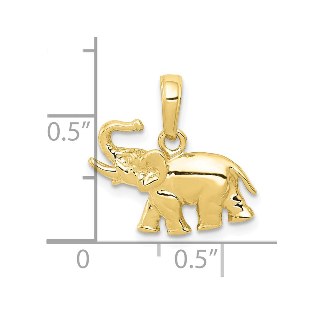 10k Polished Elephant Charm-10K4863