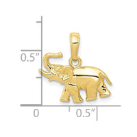 10k Polished Elephant Charm-10K4863